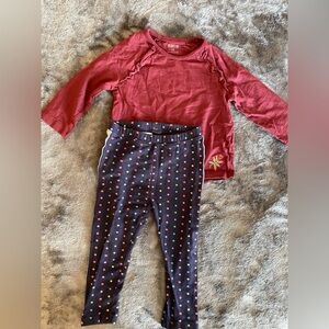 Bundle of 2: baby gap leggings + gymboree long sleeve shirt size 18-24M